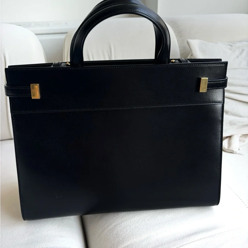 Saint Laurent Black Tote Bag with Gold Accents - Picture 4 of 7